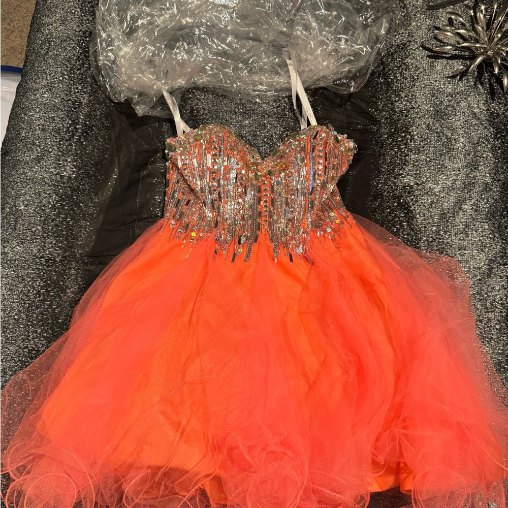 Sparkling Orange Dress